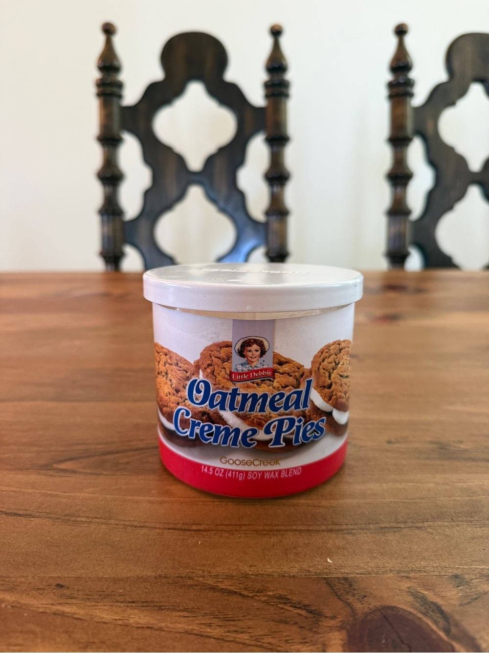 Little Debbie Oatmeal Creme Pies container